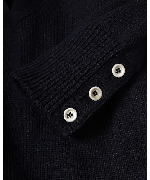 美品 45R インディゴ チューブヤーンセーラー PULLOVER ニット♪ 45R（フォーティファイブアール）の「インディゴチューブヤーン