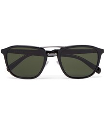 PRADA | Prada Square-Frame Acetate And Gunmetal-Tone Sunglasses(サングラス)