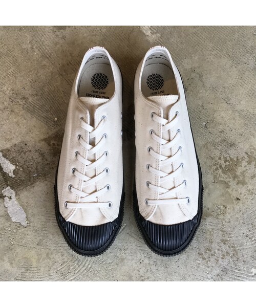 PRAS（プラス）の「PRAS "SHELLCAP LOW" / "シェルキャップロー"  (キナリ×ブラック)（スニーカー・メンズ・その他）」の6枚目の写真