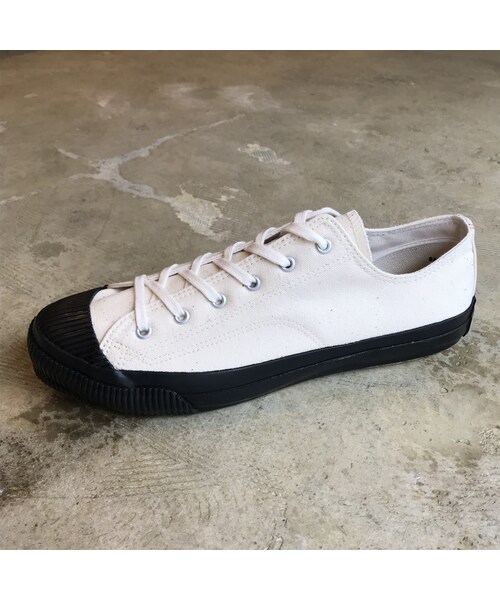 PRAS（プラス）の「PRAS "SHELLCAP LOW" / "シェルキャップロー"  (キナリ×ブラック)（スニーカー・メンズ・その他）」の2枚目の写真