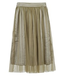 STYLEBLOCK | サテンプリーツオーバーチュールスカート(スカート)