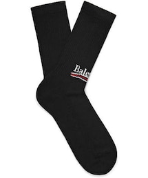 BALENCIAGA | Balenciaga Intarsia Stretch Cotton-Blend Socks(ソックス/靴下)