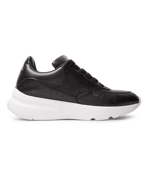 Alexander McQueen（アレキサンダーマックイーン）の「Alexander McQueen Exaggerated-Sole Leather Sneakers（スニーカー・メンズ・Black・Eu40/Eu41/Eu43/Eu43.5/Eu42/Eu42.5/Eu44/Eu44.5/Eu45.5）」の3枚目の写真