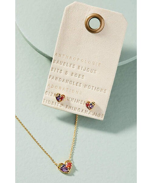 Heart Necklace + Earrings Set 