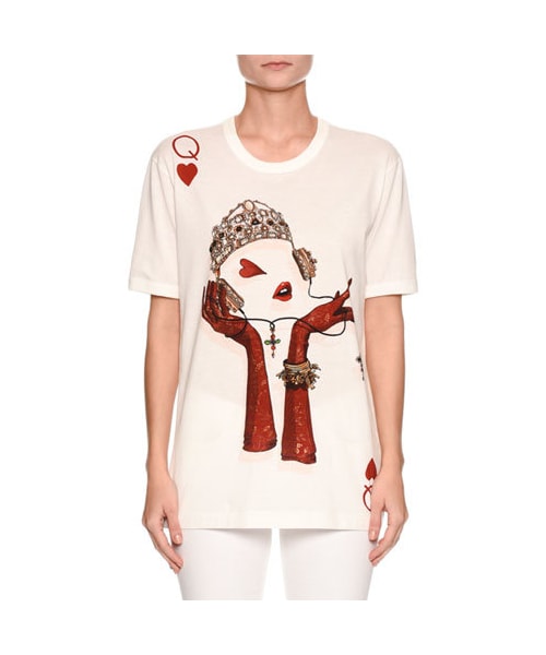 DOLCE&GABBANA レディース コットン Tシャツ SUPERFAN DOLCE&GABBANA（ドルチェアンドガッバーナ）の「Dolce & Gabbana