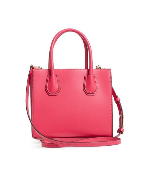 MICHAEL KORS（マイケルコース）の「Michael Kors Medium Mercer Messenger Leather Tote（ショルダーバッグ・レディース・Black/Pink・One Size）」の4枚目の写真