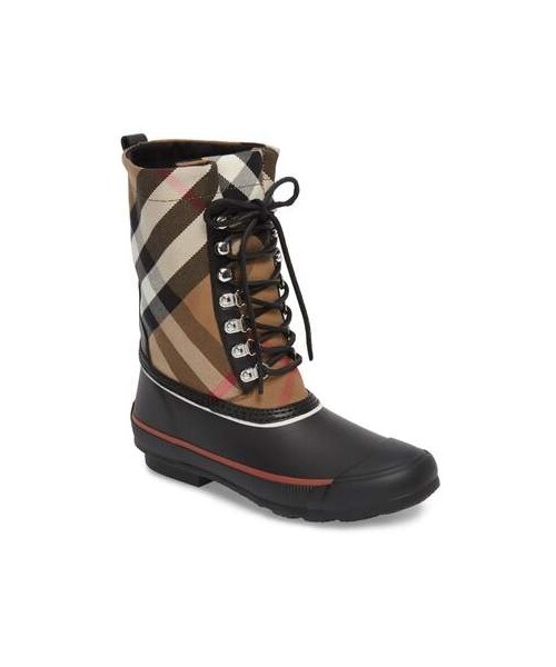 burberry house check snow boots