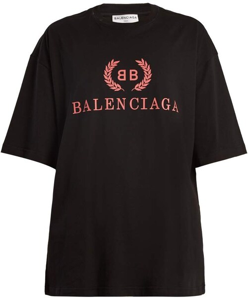 BALENCIAGA(バレンシアガ)の「BALENCIAGA Crest-print cotton T-shirt(Tシャツ/カットソー・レディース・Black・L/M/S/XL/XS)」の1枚目の写真
