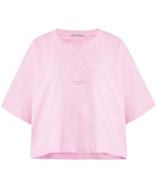 Acne Studios ピンク Tシャツ L アクネ ストゥディオズ ロゴ 長袖 T