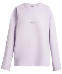 Acne Studios | ACNE STUDIOS Crew-neck logo cotton sweatshirt(スウェット)