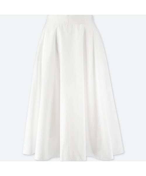 UNIQLO（ユニクロ）の「サーキュラースカート（丈標準73～77cm）（スカート・レディース・ORANGE 26/NAVY 69/WHITE 00・XXL/L/M/XS/XL/S）」の2枚目の写真