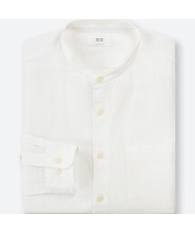 UNIQLO | リネンコットンスタンドカラーシャツ（長袖）＋EC(シャツ/ブラウス)