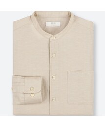 UNIQLO | リネンコットンスタンドカラーシャツ（長袖）＋EC(シャツ/ブラウス)