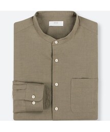 UNIQLO | リネンコットンスタンドカラーシャツ（長袖）＋EC(シャツ/ブラウス)
