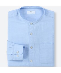 UNIQLO | リネンコットンスタンドカラーシャツ（長袖）＋EC(シャツ/ブラウス)