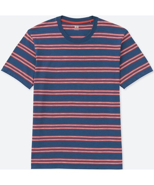 UNIQLO（ユニクロ）の「ボーダーT（半袖）（Tシャツ/カットソー・メンズ・OFF WHITE 01/GREEN 55/BLUE 66・XL/L/XXL/S/3XL/4XL/M/XS）」の3枚目の写真