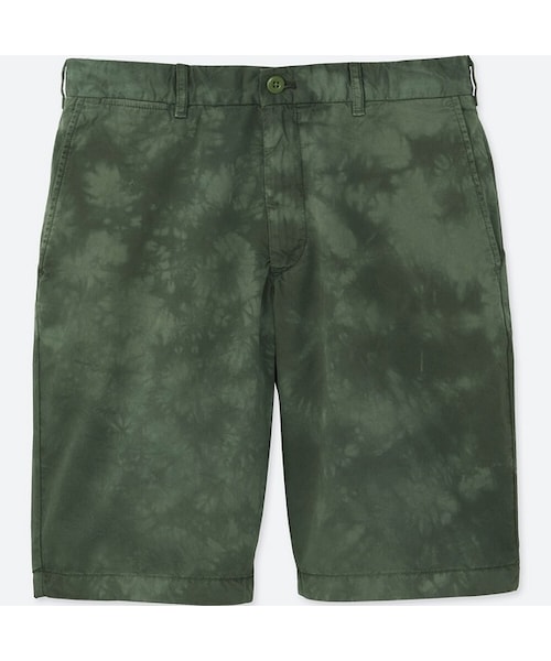 UNIQLO（ユニクロ）の「チノハーフパンツ（タイダイ）（その他パンツ・メンズ・DARK GREEN 58/BEIGE 31/BLUE 67/BLUE 66・S/XL/M/L/XS/XXL/3XL/4XL）」の2枚目の写真
