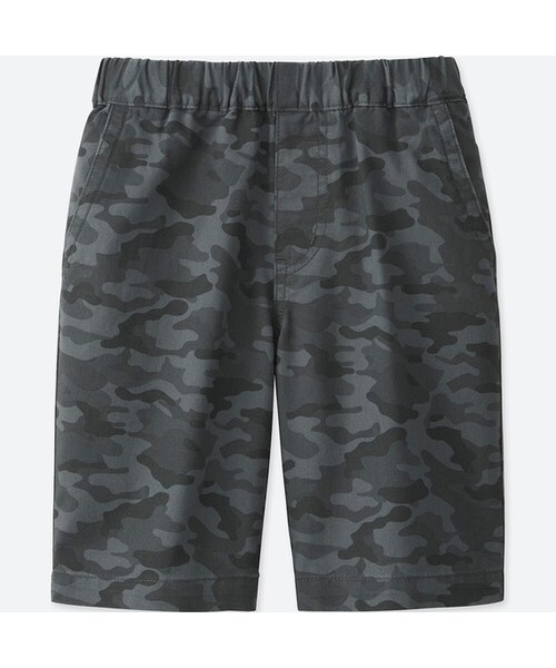 UNIQLO（ユニクロ）の「BOYS イージーショートパンツ（カモフラージュ）（その他パンツ・キッズ・OLIVE 57/DARK GRAY 08・110/120/140/160/130/100/150）」の2枚目の写真