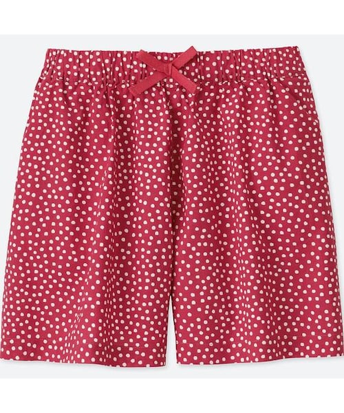 UNIQLO（ユニクロ）の「GIRLS イージーフレアショートパンツ（ドット）（その他パンツ・キッズ・BLUE 68/YELLOW 43/RED 13・150/130/140/110/120/100/160）」の3枚目の写真