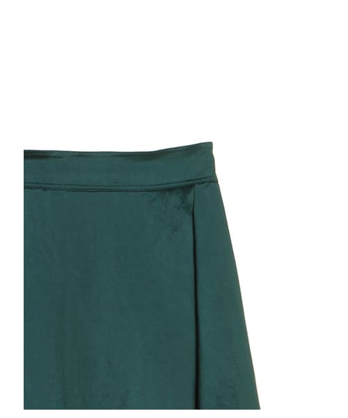 GARAGE OF GOOD CLOTHING(ガレージオブグッドクロージング)の「光沢タックスカート(スカート・ブラック/ダークグリーン・36/38)」の4枚目の写真