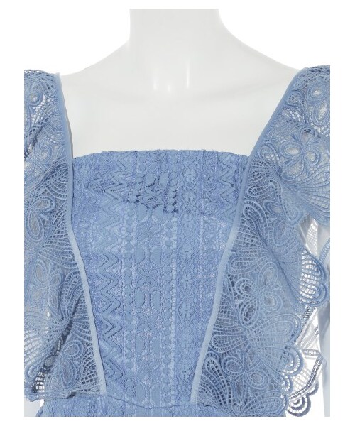 SNIDEL（スナイデル）の「レースオールインワン（オールインワン・レディース・IVR/BLU/NVY・0/1）」の8枚目の写真