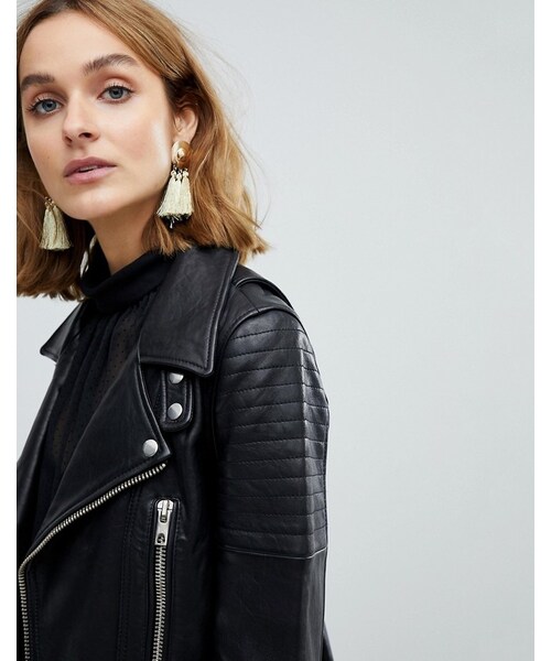 VERO MODA本革ジャケット ヴェロモーダ 【L】希少品 新品 ヤギ革レザー