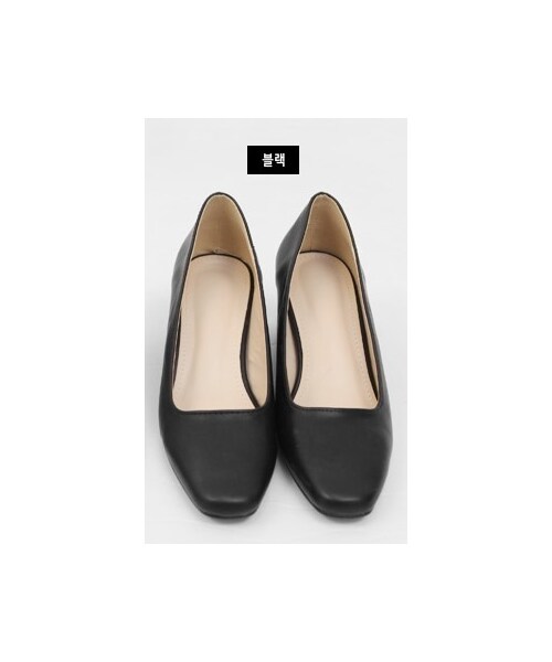 D.A.D JAPANの「シンプルミドルヒールパンプス（パンプス・レディース・ベージュ/ブラック・240mm(=24.0cm)サイズ基準）」の2枚目の写真