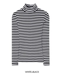 mixxmix | ボーダータートルネックTシャツ(その他トップス)