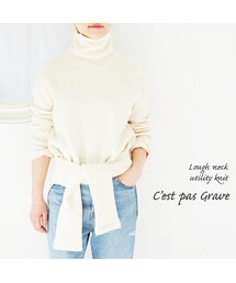 C'est pas grave | C'est pas Grave(セパ・グラーヴ) ニューラフネックニット(ニット/セーター)