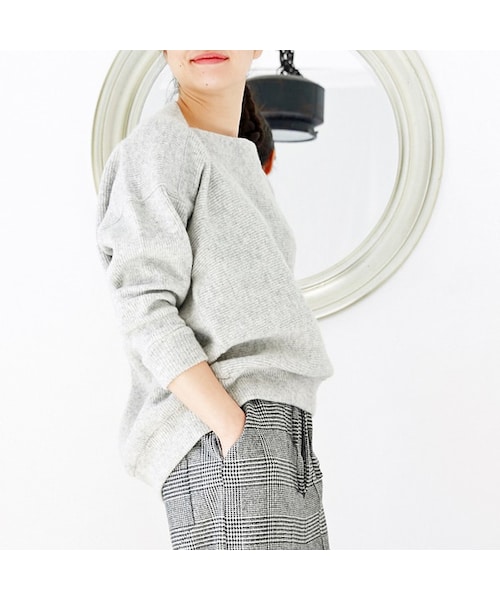 L'Ancre（アンカー）の「L'Ancre (アンカー）コクーンリブニット（ニット/セーター・レディース・ベージュ杢/グレー杢/ネイビー・38(M)）」の2枚目の写真