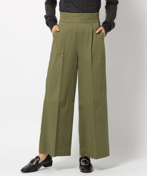 laboratory work(ラボラトリーワーク)の「後ろバックルワイドパンツ(パンツ・ベージュ/カーキ)」の2枚目の写真