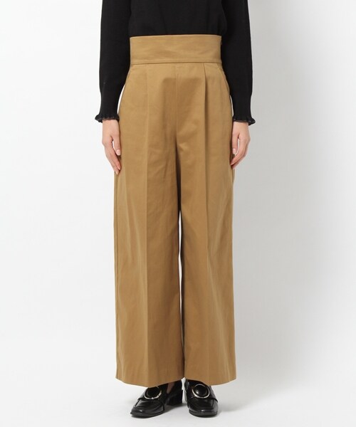 laboratory work(ラボラトリーワーク)の「後ろバックルワイドパンツ(パンツ・ベージュ/カーキ)」の6枚目の写真