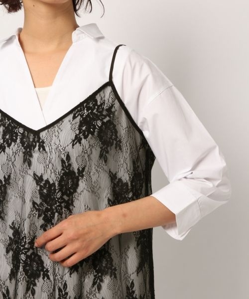 GLOBAL WORK（グローバルワーク）の「レースSETシャツワンピース（ワンピース/ドレス・ホワイト/ブルー(ストライプ)/ブルー）」の10枚目の写真