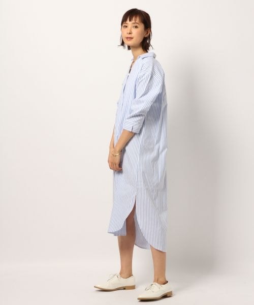 GLOBAL WORK（グローバルワーク）の「レースSETシャツワンピース（ワンピース/ドレス・ホワイト/ブルー(ストライプ)/ブルー）」の4枚目の写真