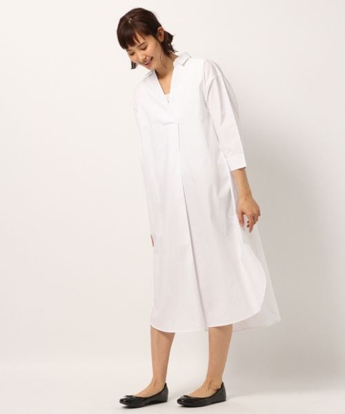 GLOBAL WORK（グローバルワーク）の「レースSETシャツワンピース（ワンピース/ドレス・ホワイト/ブルー(ストライプ)/ブルー）」の6枚目の写真