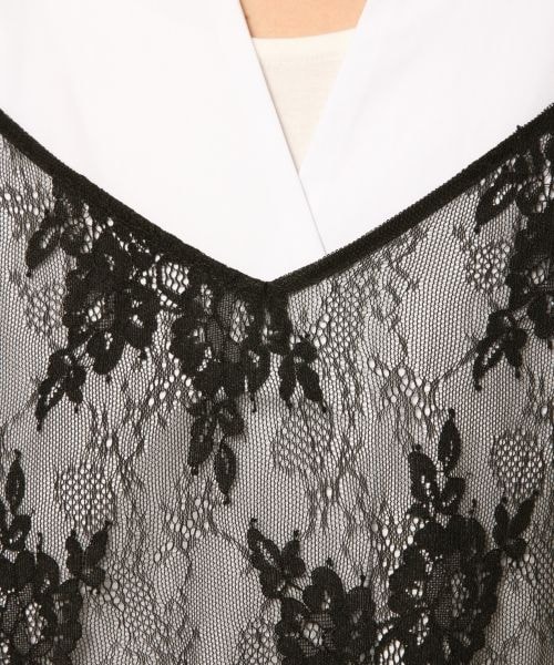 GLOBAL WORK（グローバルワーク）の「レースSETシャツワンピース（ワンピース/ドレス・ホワイト/ブルー(ストライプ)/ブルー）」の12枚目の写真