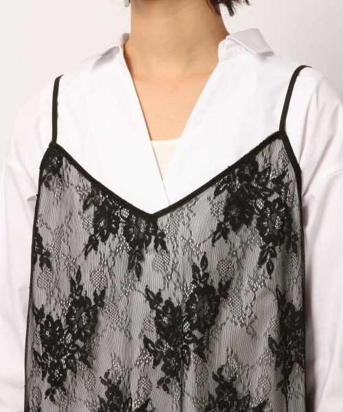 GLOBAL WORK（グローバルワーク）の「レースSETシャツワンピース（ワンピース/ドレス・ホワイト/ブルー(ストライプ)/ブルー）」の9枚目の写真