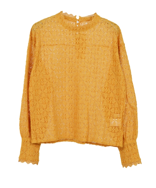 STYLEBLOCK（スタイルブロック）の「ラッセルレースブラウス（シャツ/ブラウス・レディース・ホワイト/ピンク/イエロー/ブラック・M）」の3枚目の写真