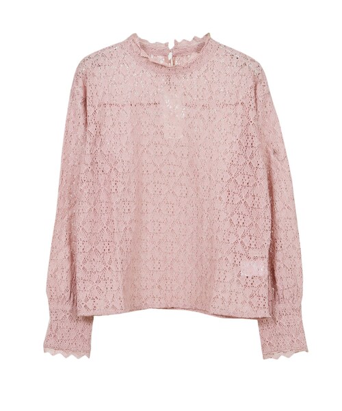 STYLEBLOCK（スタイルブロック）の「ラッセルレースブラウス（シャツ/ブラウス・レディース・ホワイト/ピンク/イエロー/ブラック・M）」の4枚目の写真