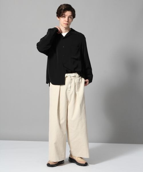 HARE(ハレ)の「サマーコールワイドパンツ(パンツ・オフホワイト/ブラック/グレー)」の4枚目の写真