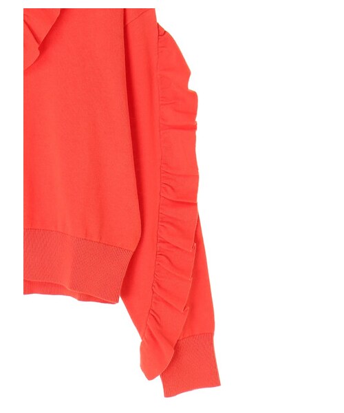 YECCA VECCA（イェッカヴェッカ）の「【先行予約】ラッフルニットプルオーバー（トップス・ライトグレー/オレンジ/イエロー/ネイビー・F）」の4枚目の写真