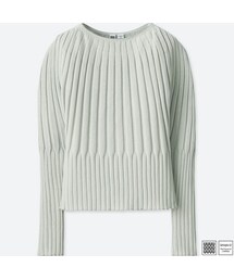 UNIQLO | 3Dリブバルーンクルーネックセーター（長袖）＋E(ニット/セーター)