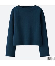 UNIQLO | コットンカシミヤボートネックセーター（長袖）＋E(ニット/セーター)