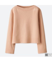 UNIQLO | コットンカシミヤボートネックセーター（長袖）＋E(ニット/セーター)
