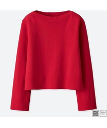 UNIQLO | コットンカシミヤボートネックセーター（長袖）＋E(ニット/セーター)