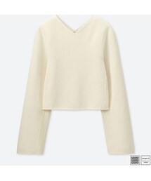 UNIQLO | コットンカシミヤラグランスリーブセーター（長袖）＋E(ニット/セーター)