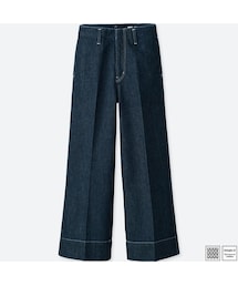 UNIQLO | ハイライズワイドアンクルジーンズ＋E(デニムパンツ)