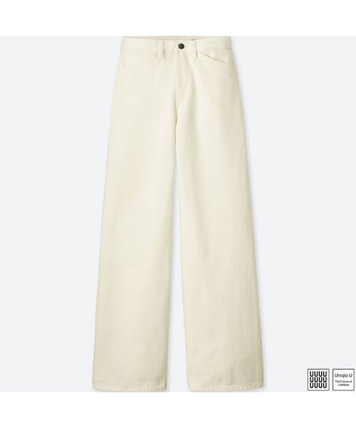 UNIQLO（ユニクロ）の「ワイドジーンズ＋E（デニムパンツ・レディース・BLACK 09/OFF WHITE 01/BLUE 65・28/25/26/29/22/23/24/27）」の2枚目の写真