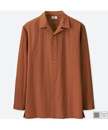 UNIQLO | ストライプオープンカラーシャツ（長袖）＋E(シャツ/ブラウス)