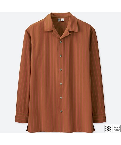 Sサイズ UNIQLO U ユニクロ シャツ メンズ 長袖 オープンカラー UNIQLO(ユニクロ)の「オープンカラーシャツ（長袖）」 - PARTE